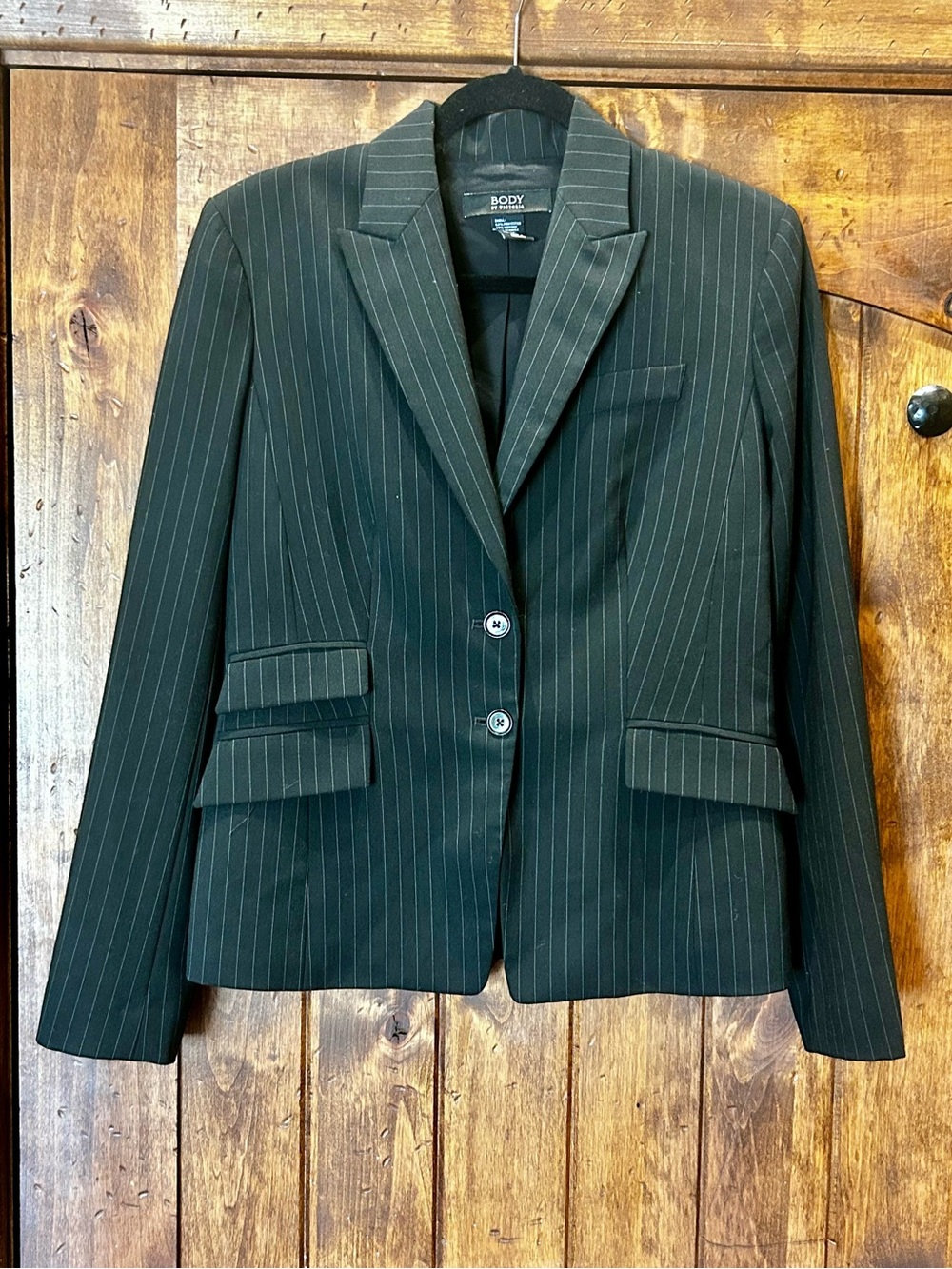 Victoria's Secret Black Pinstripe Suit Jacket, Size 10